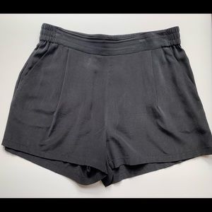 Grana black silk shorts, size L